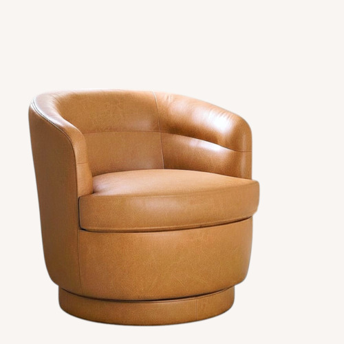 Used West Elm Viv Leather Swivel Chair for sale on AptDeco