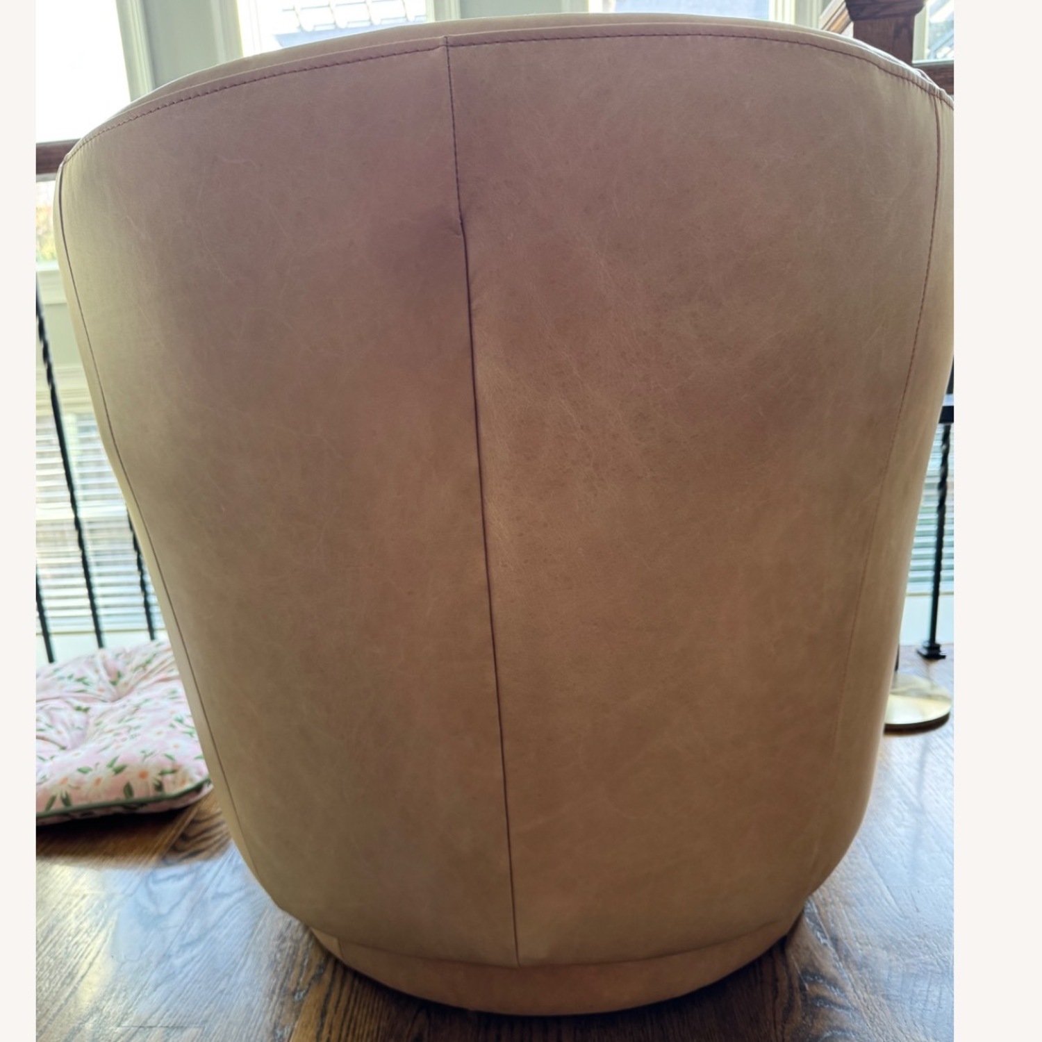 West Elm Viv Leather Swivel Chair - image-3