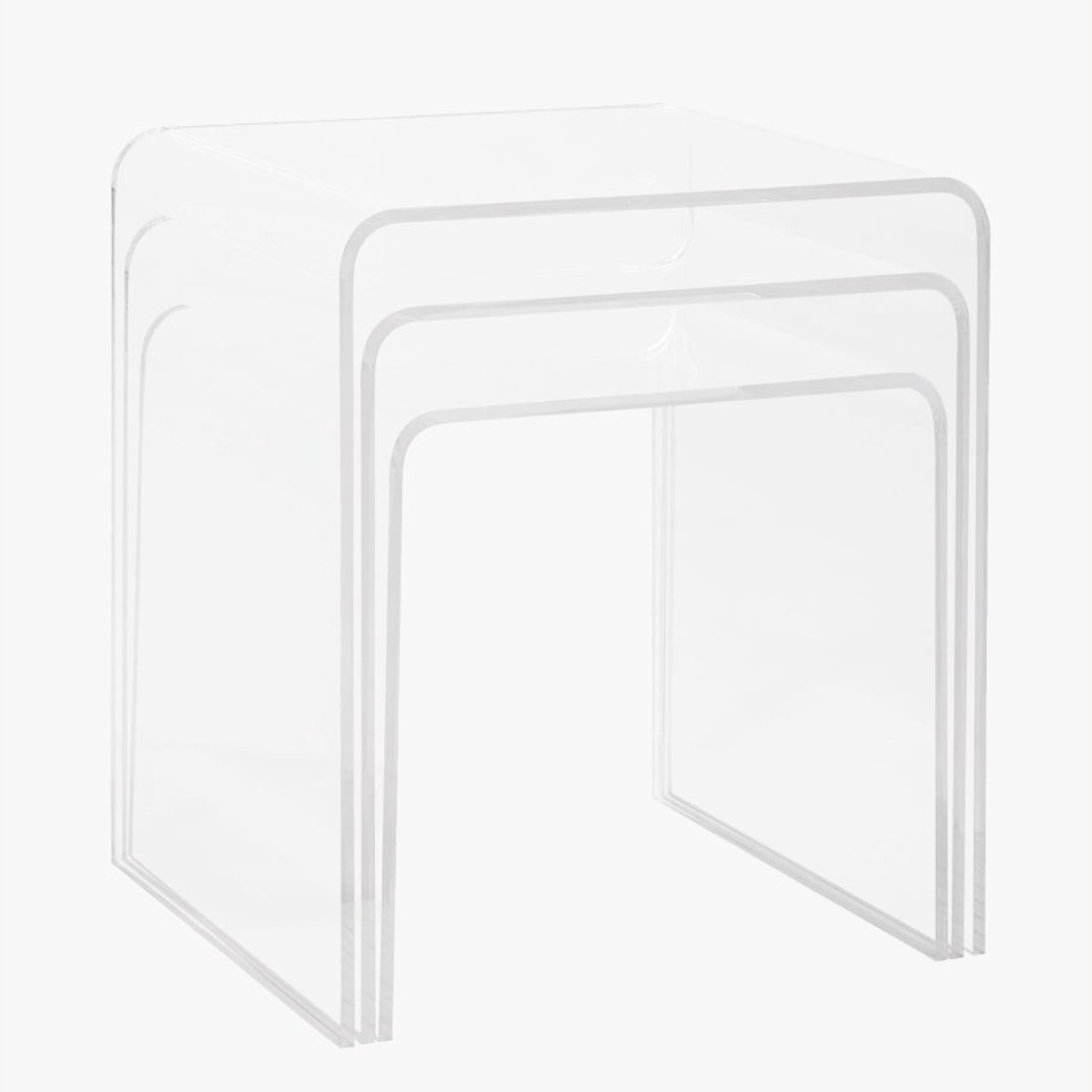 West Elm Acrylic Nesting Tables - image-2