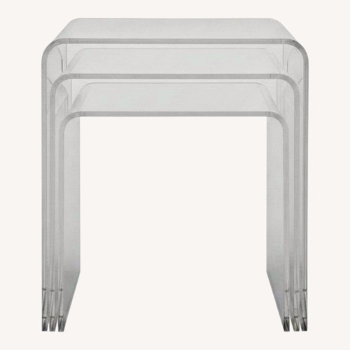 Used West Elm Acrylic Nesting Tables for sale on AptDeco