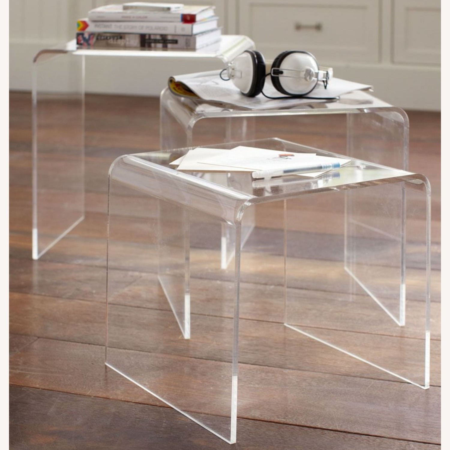 West Elm Acrylic Nesting Tables - image-4