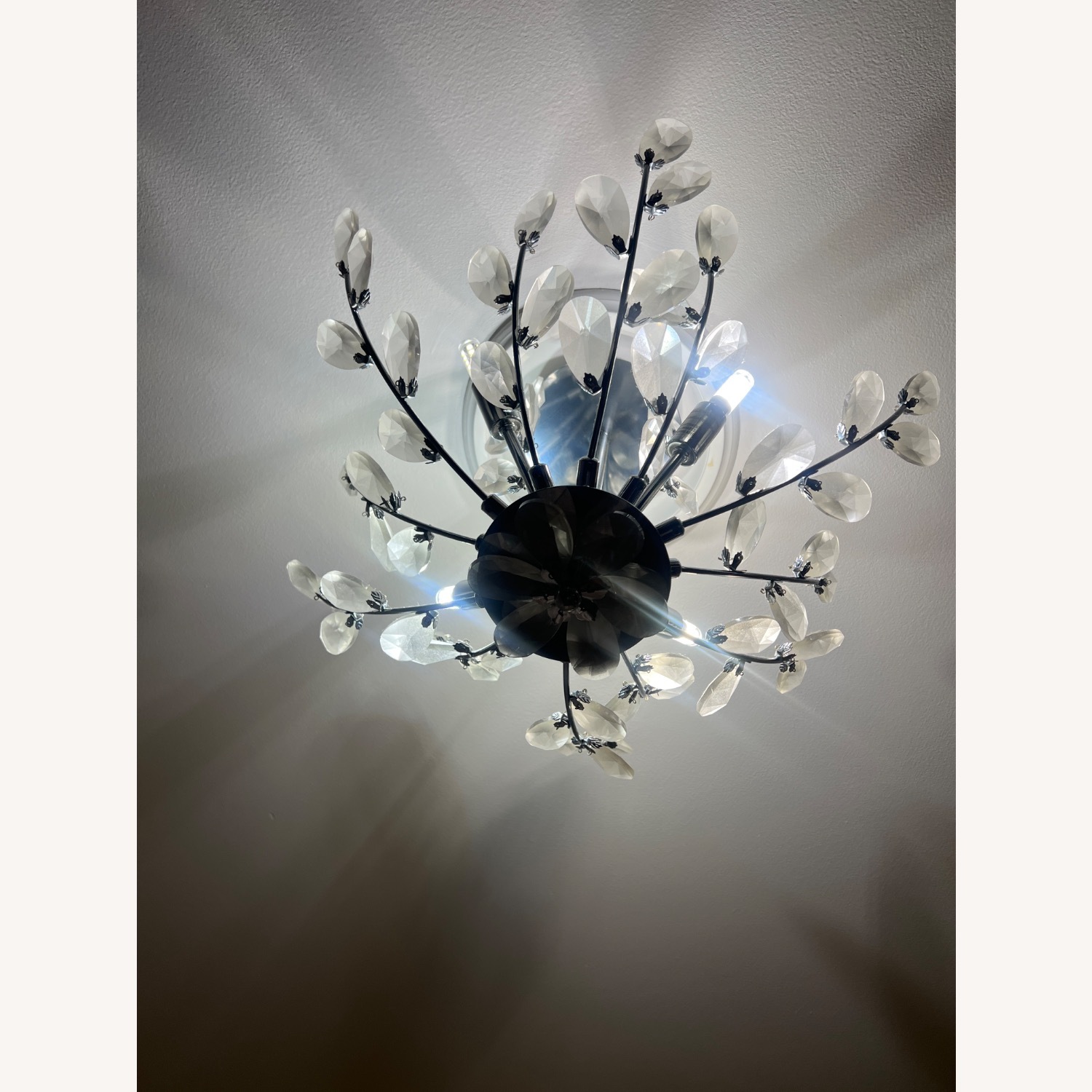Waterford Crystal Silver Plastic Ceiling Lamp - image-2