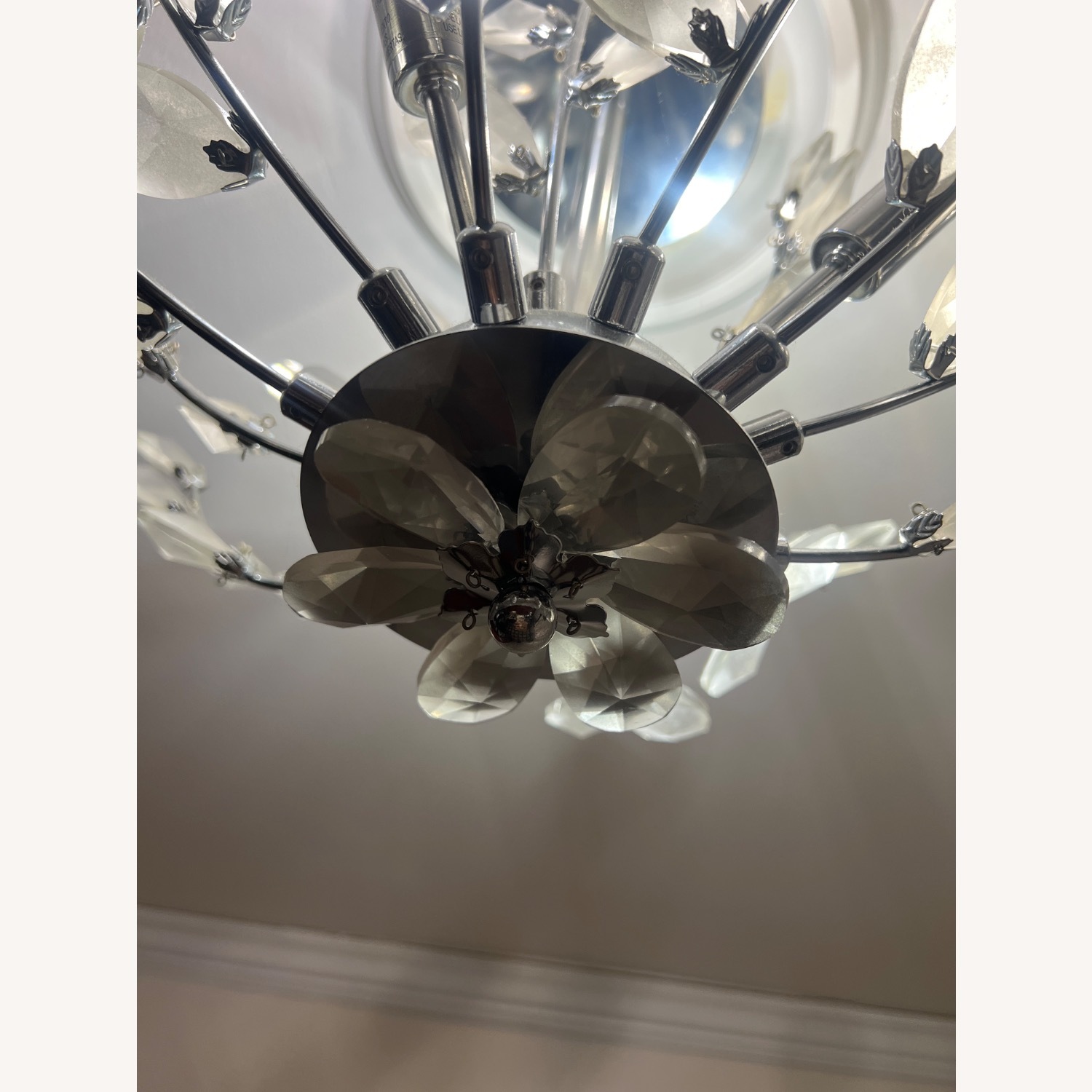 Waterford Crystal Silver Plastic Ceiling Lamp - image-4