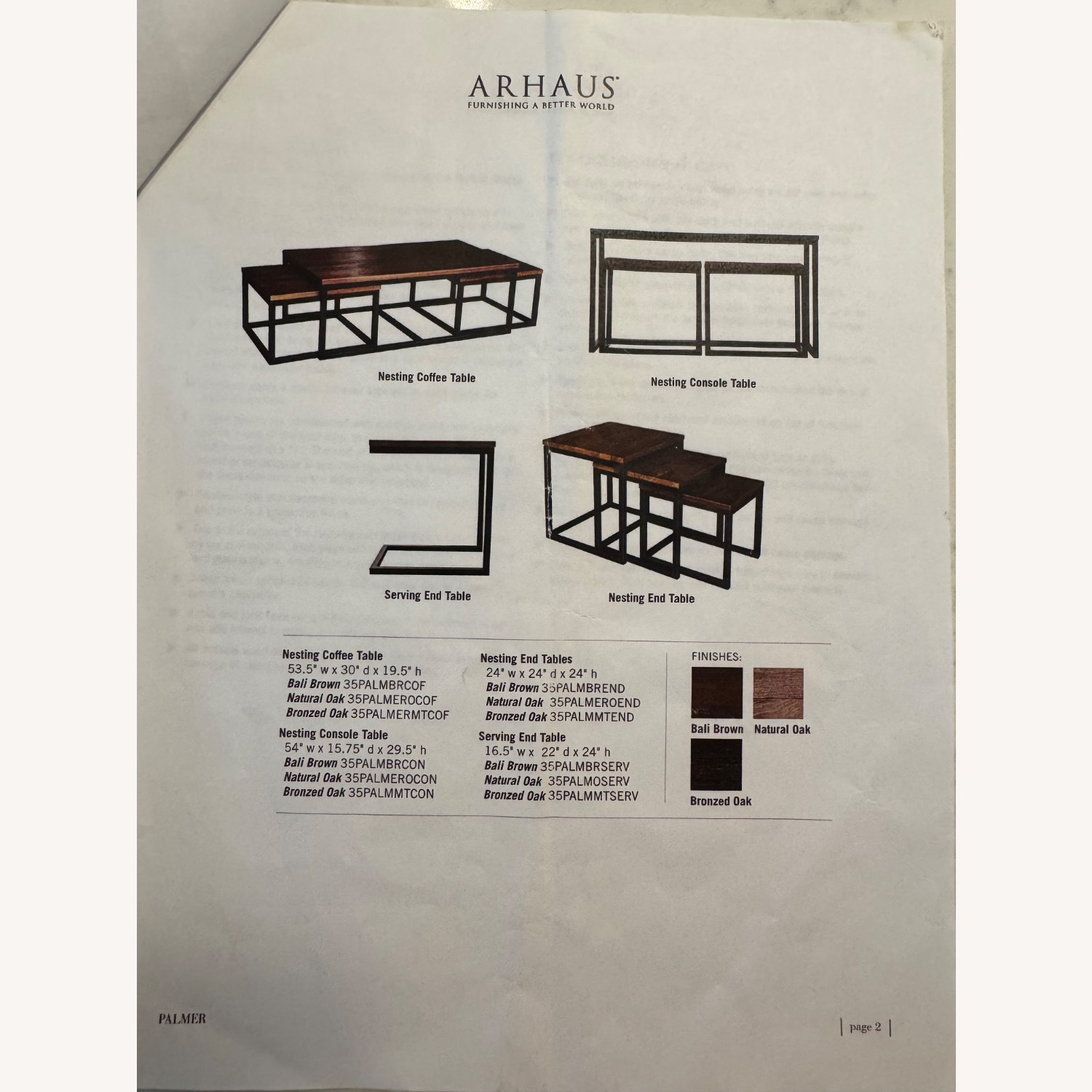 Arhaus Palmer Oak Nesting Coffee Table - image-2