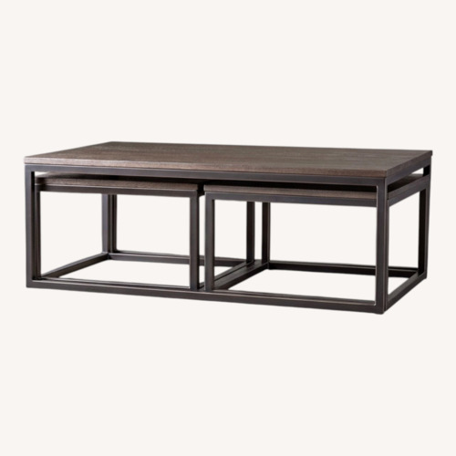 Used Arhaus Palmer Oak Nesting Coffee Table for sale on AptDeco