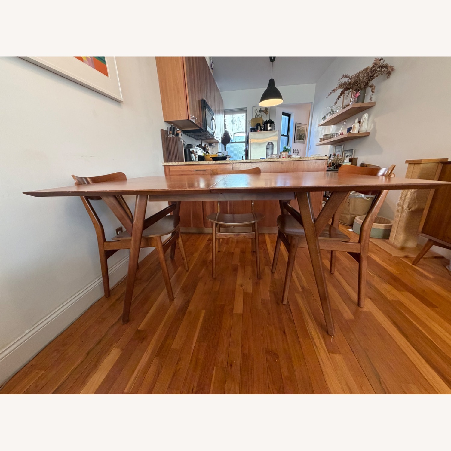 West Elm Light Brown Wood Dining Table - image-3