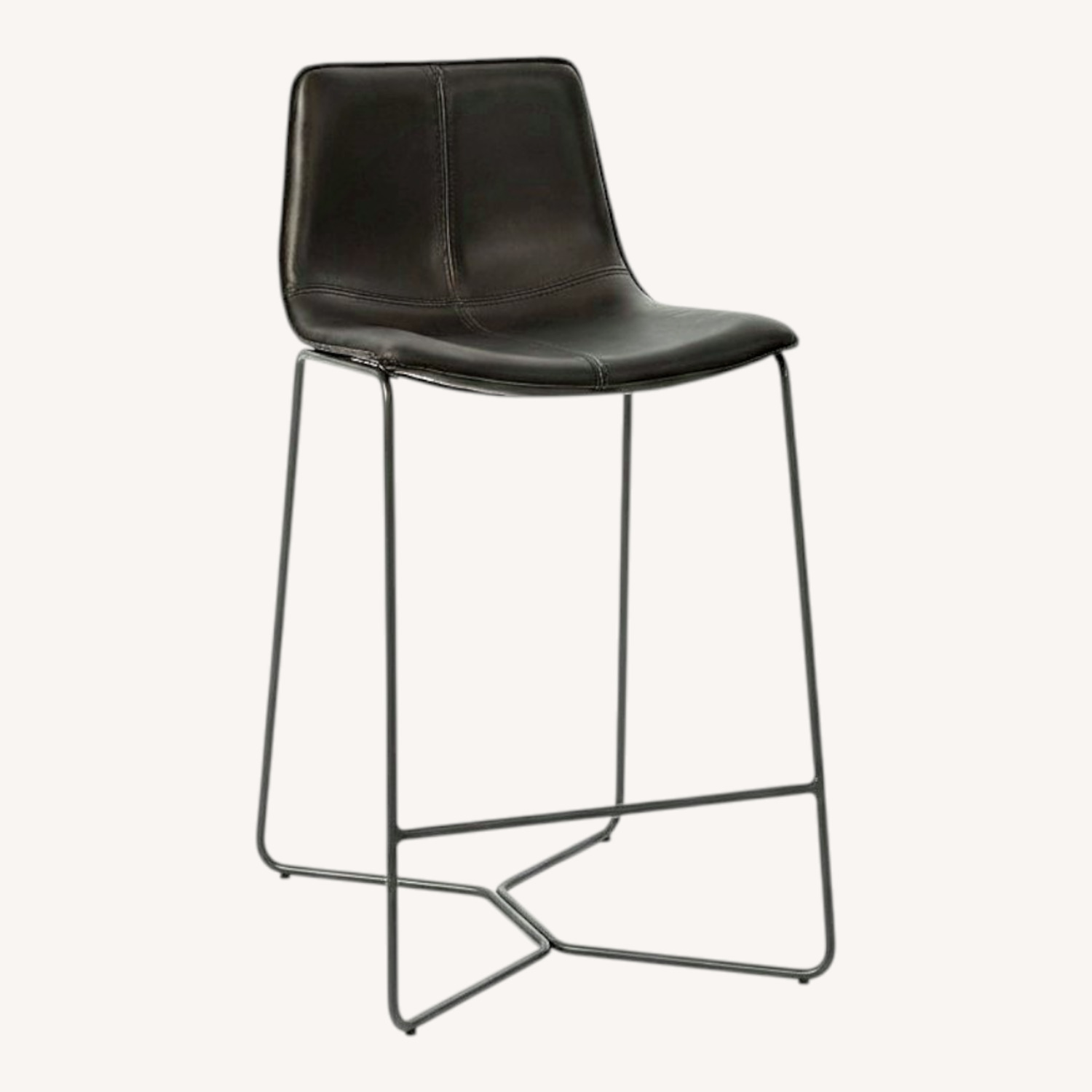 West Elm Slope Leather Counter and Bar Stools 4 - image-0
