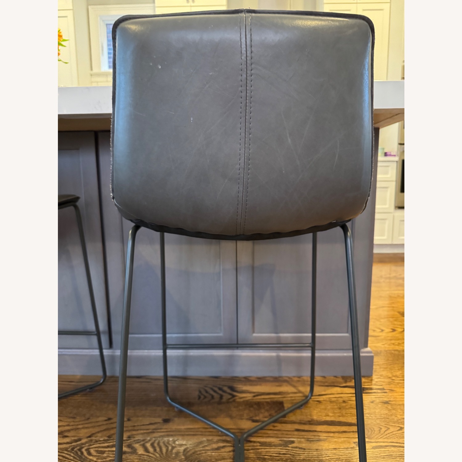 West Elm Slope Leather Counter and Bar Stools 4 - image-3