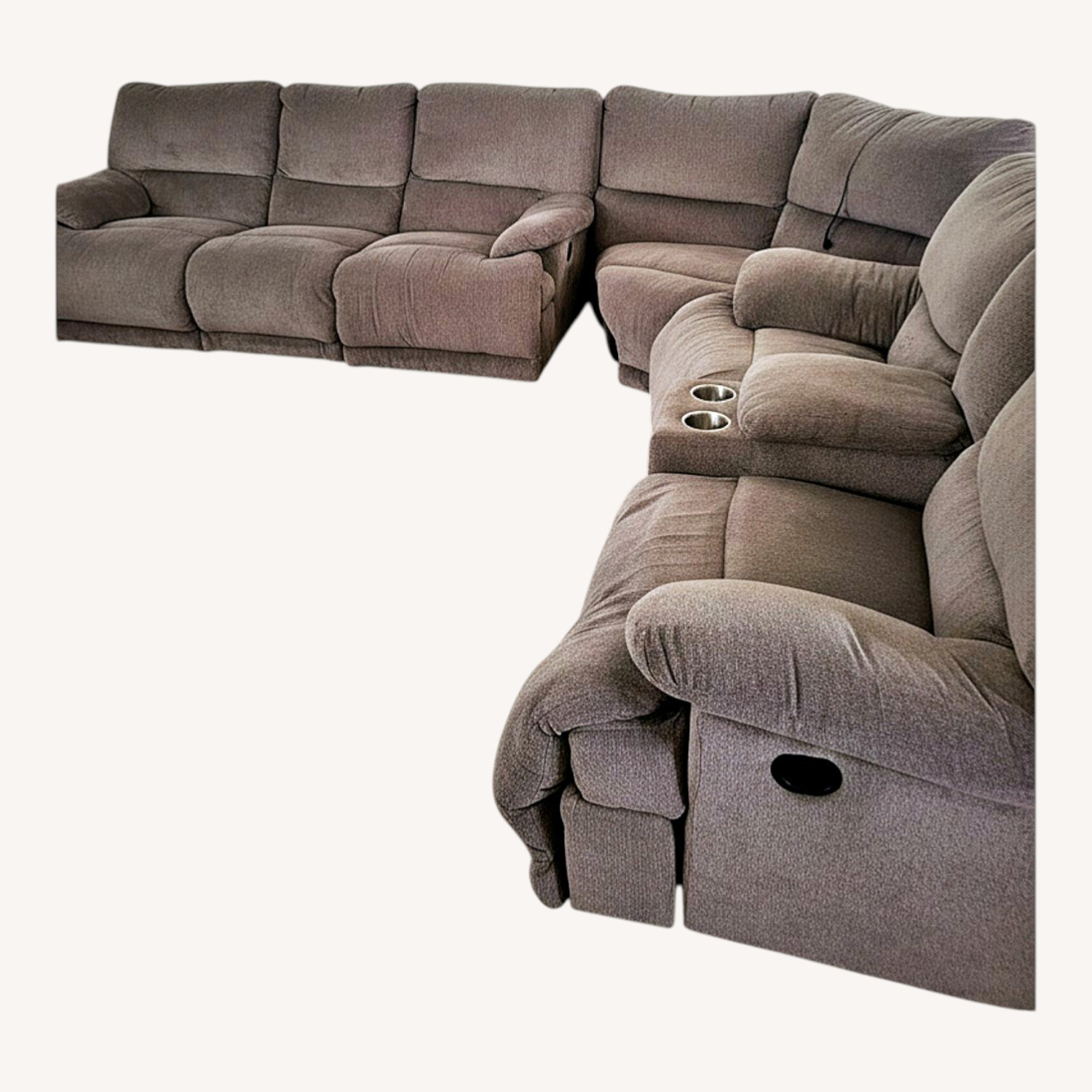 Gray Three Pc Sectional Couch - image-0