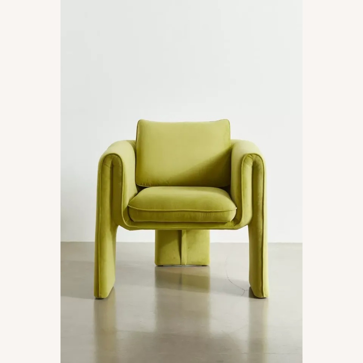Urban Outfitters Green Velvet Accent Chair - image-1