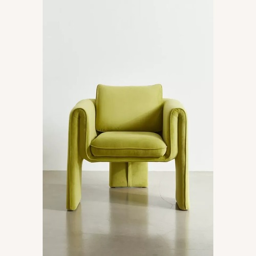 Used Urban Outfitters Green Velvet Accent Chair for sale on AptDeco