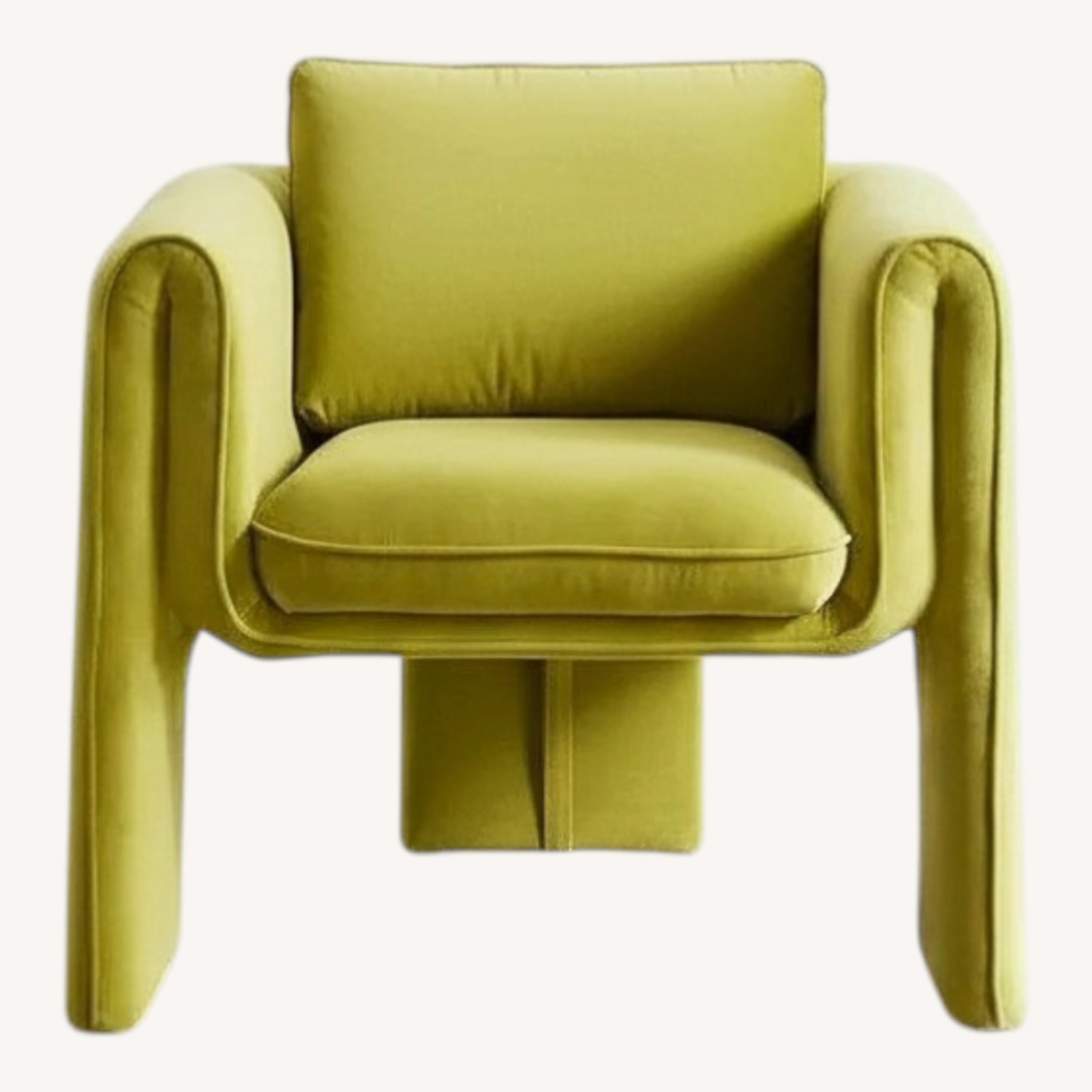 Urban Outfitters Green Velvet Accent Chair - image-0