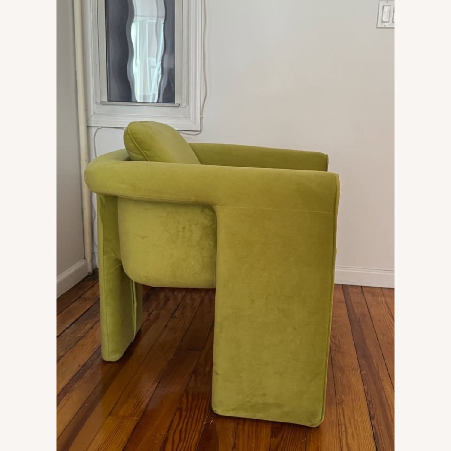 Urban Outfitters Green Velvet Accent Chair - image-4