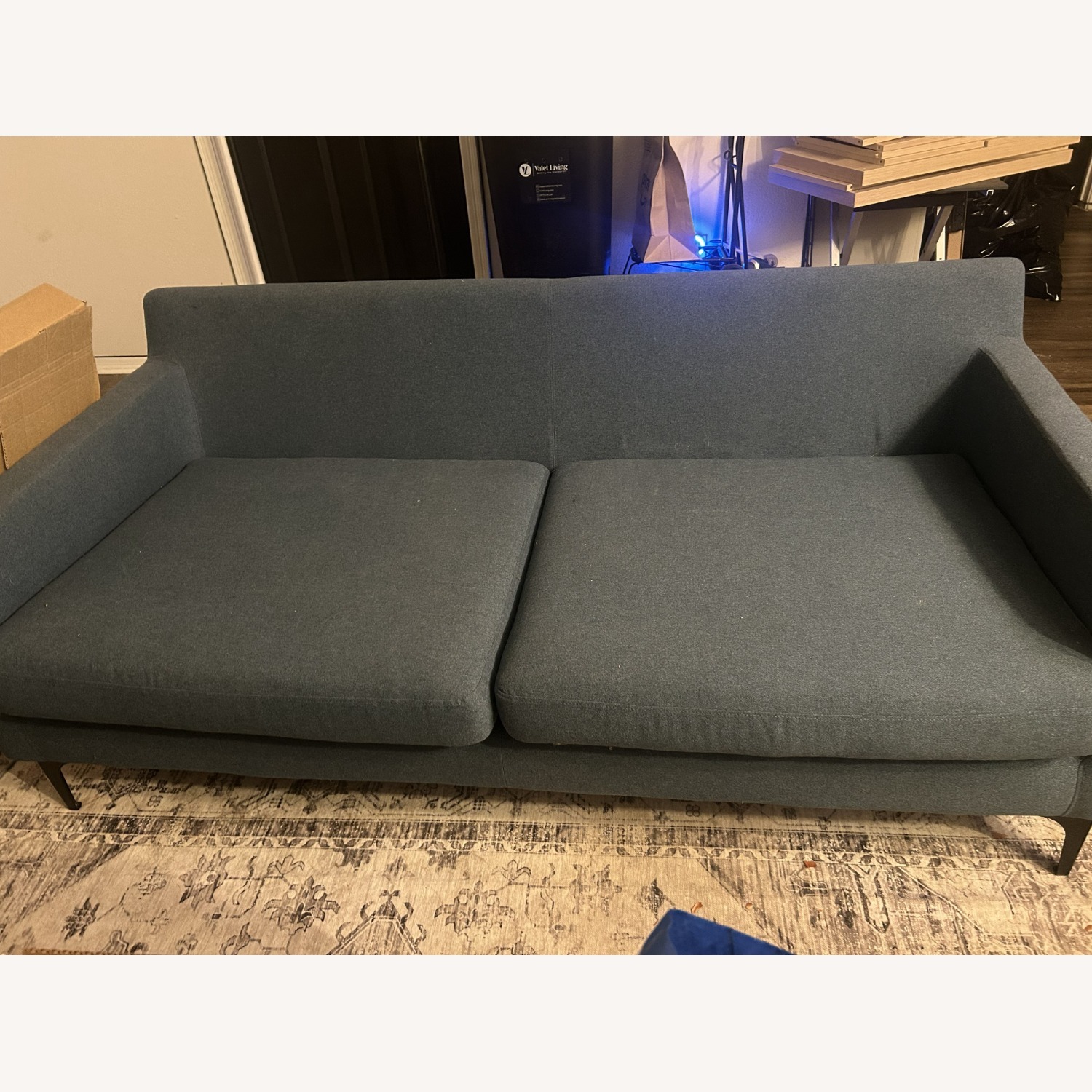 Blue Fabric 2 Seater Sofa - image-1