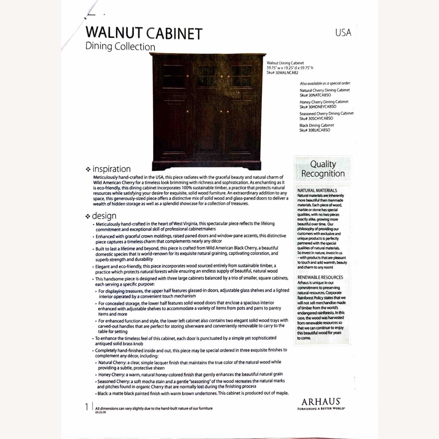 Arhaus Walnut Cabinet - image-1