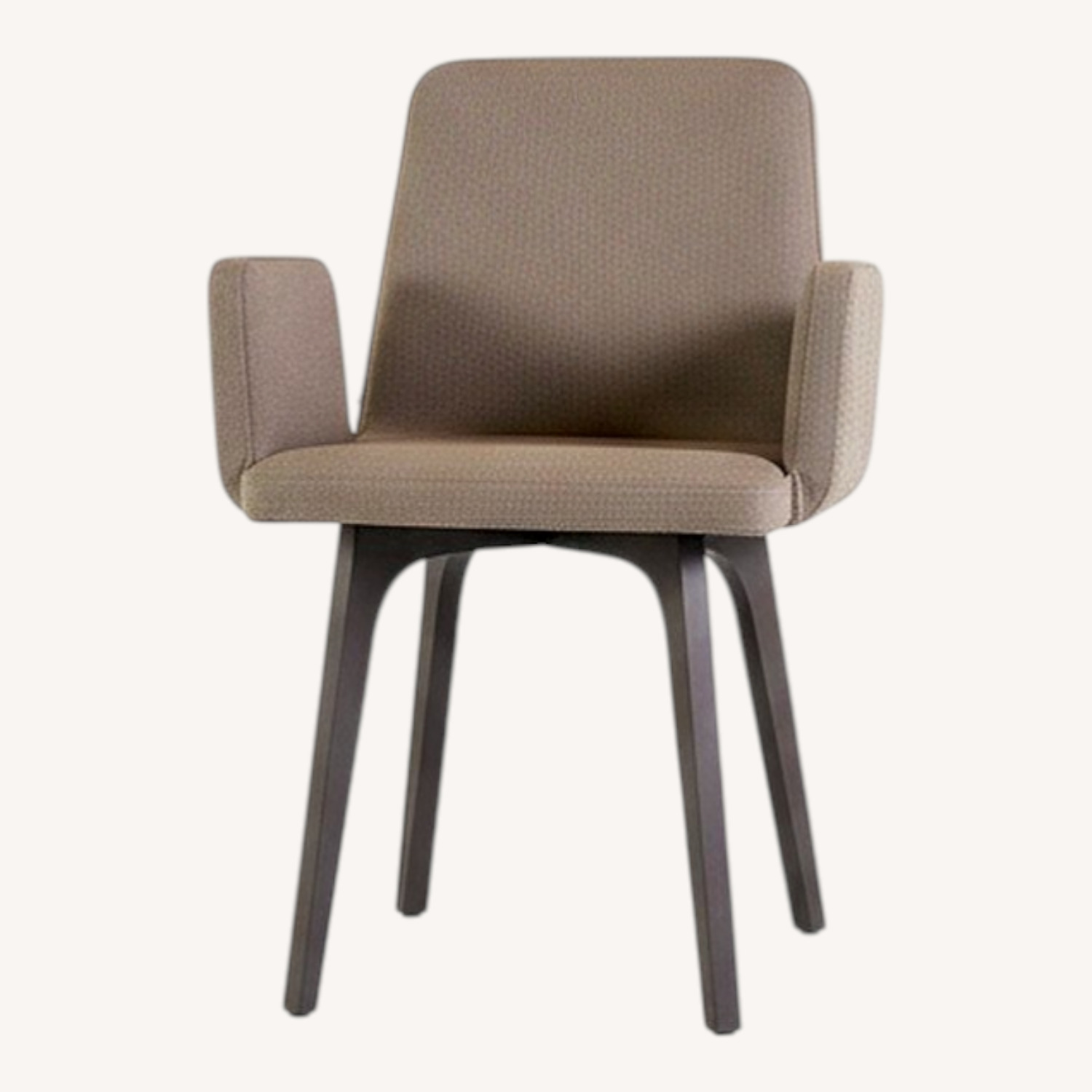 Ligne Roset Vik Gray Fabric Dining Chairs W Arms - image-0