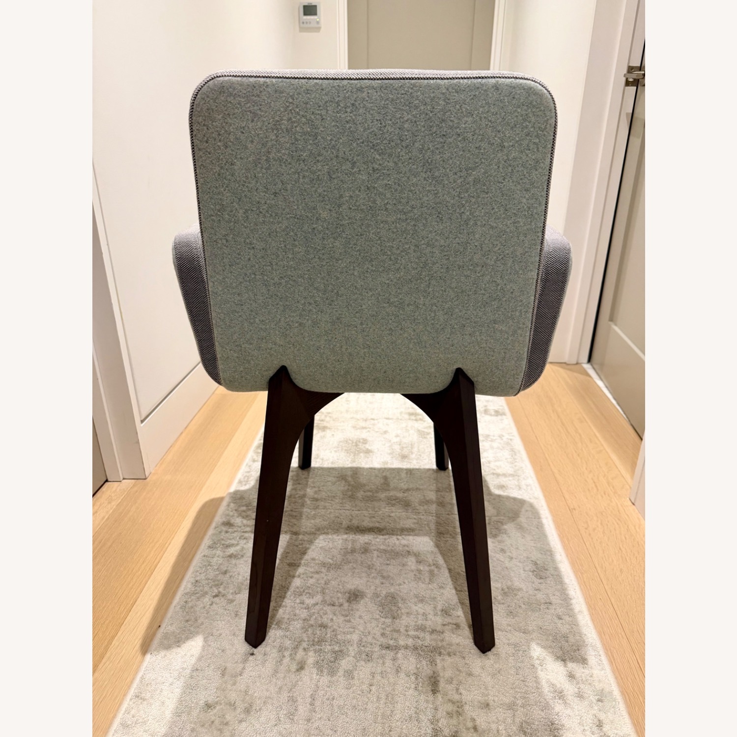 Ligne Roset Vik Gray Fabric Dining Chairs W Arms - image-3