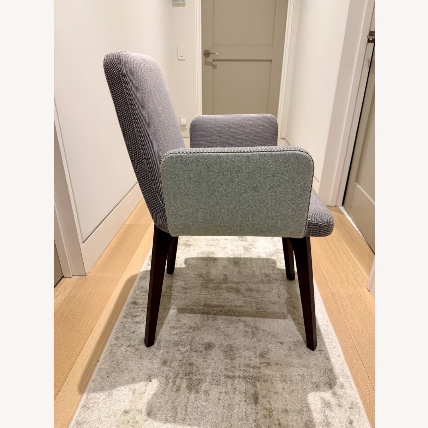 Ligne Roset Vik Gray Fabric Dining Chairs W Arms - image-5