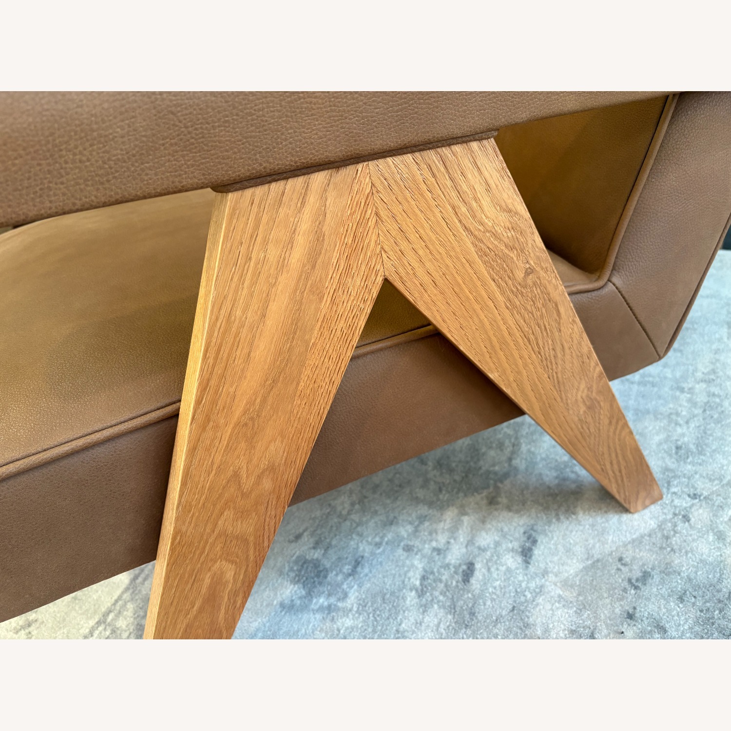 Restoration Hardware Jakob Leather Lounge Chairs Set of Two - image-7