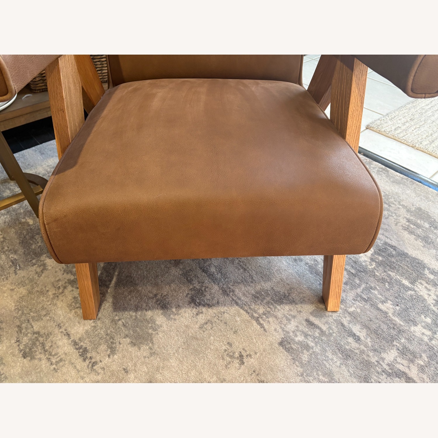 Restoration Hardware Jakob Leather Lounge Chairs Set of Two - image-11