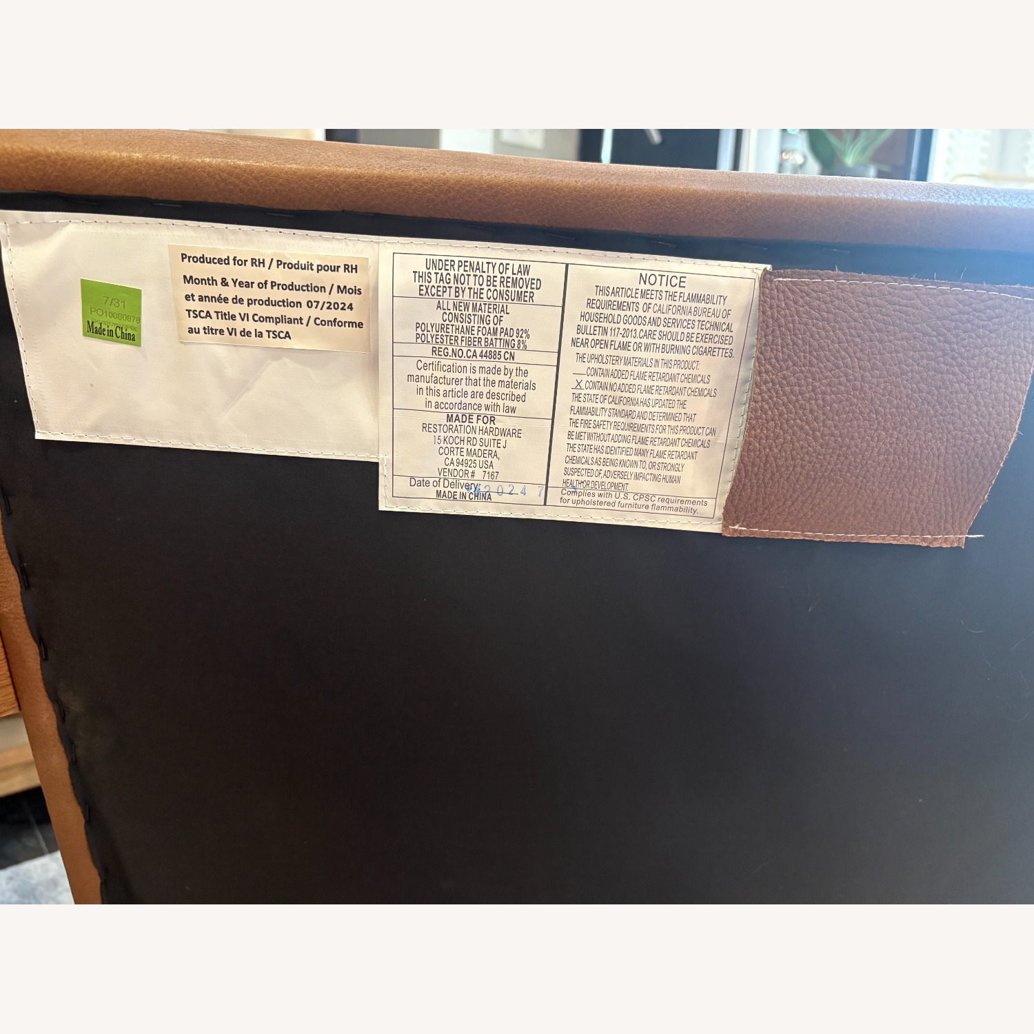 Restoration Hardware Jakob Leather Lounge Chairs Set of Two - image-12