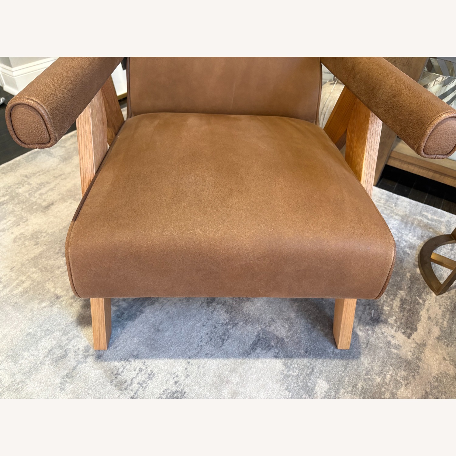 Restoration Hardware Jakob Leather Lounge Chairs Set of Two - image-9