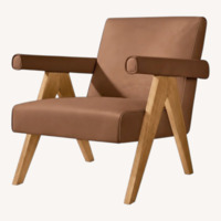 Restoration Hardware Jakob Leather Lounge Chairs Set of Two