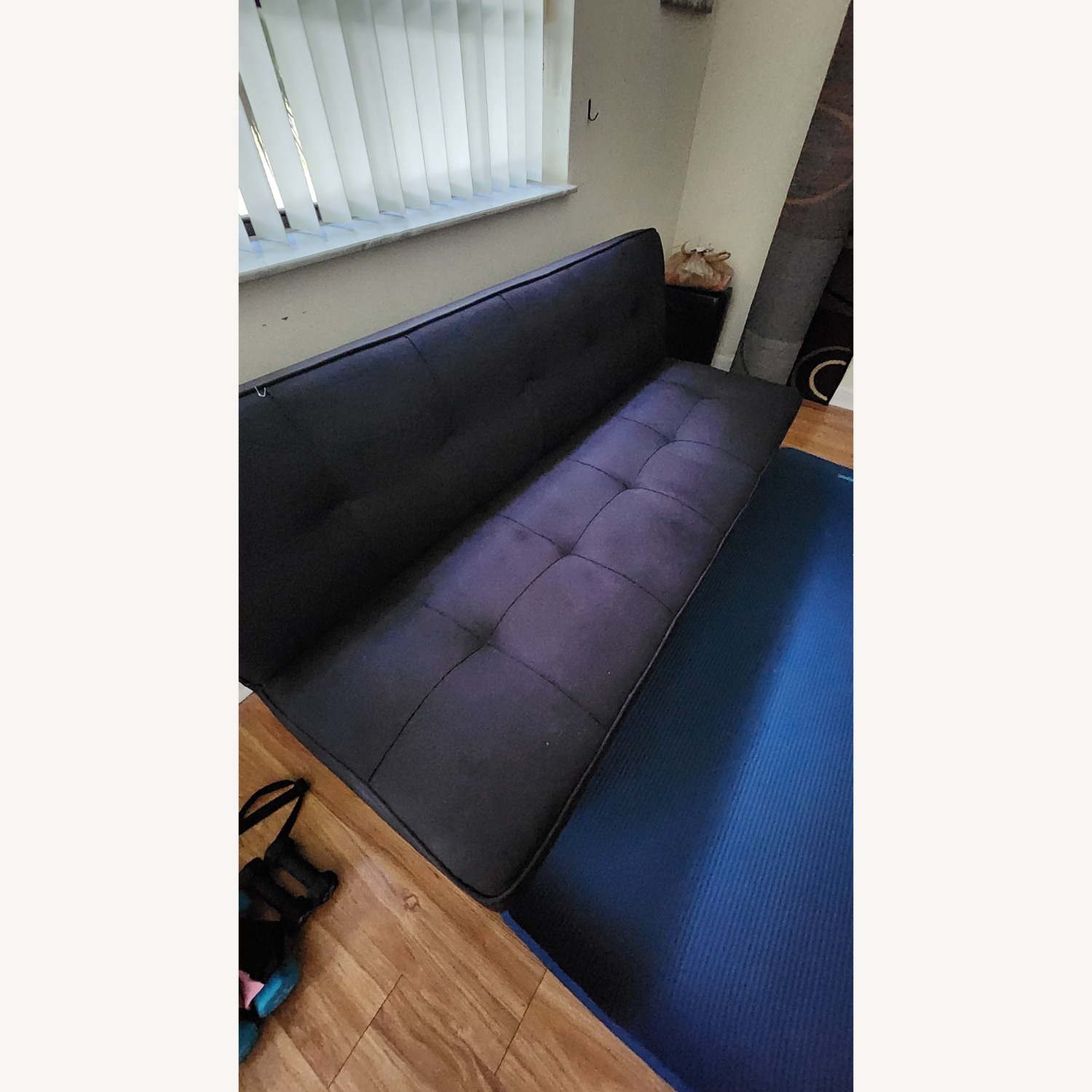 Serta Black Fabric Futon - image-1