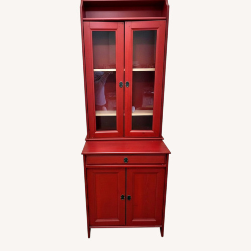 Used IKEA Hemmes Red Wood Sideboard for sale on AptDeco