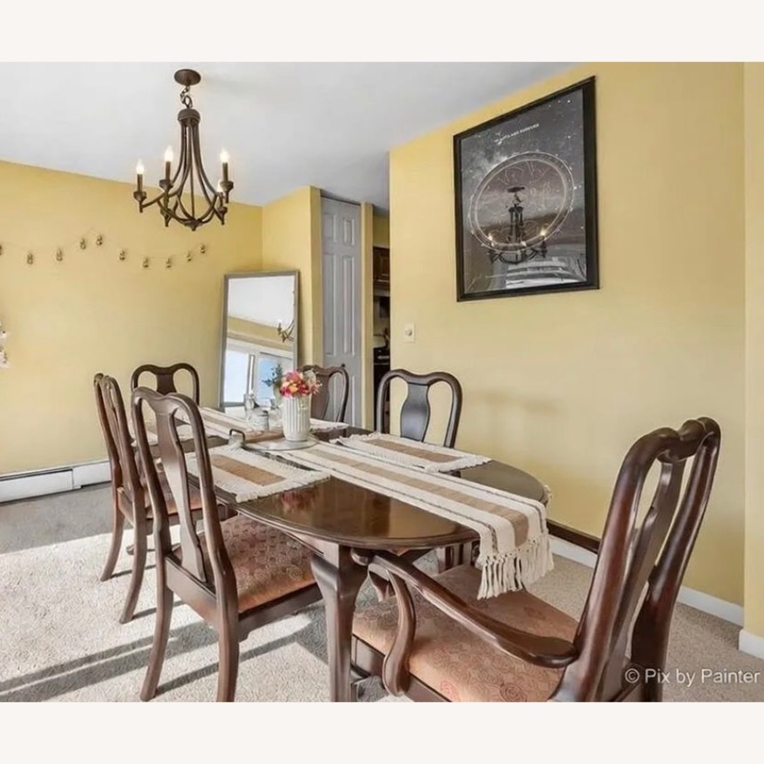 Ethan Allen Dark Brown Wood Dining Table - image-1