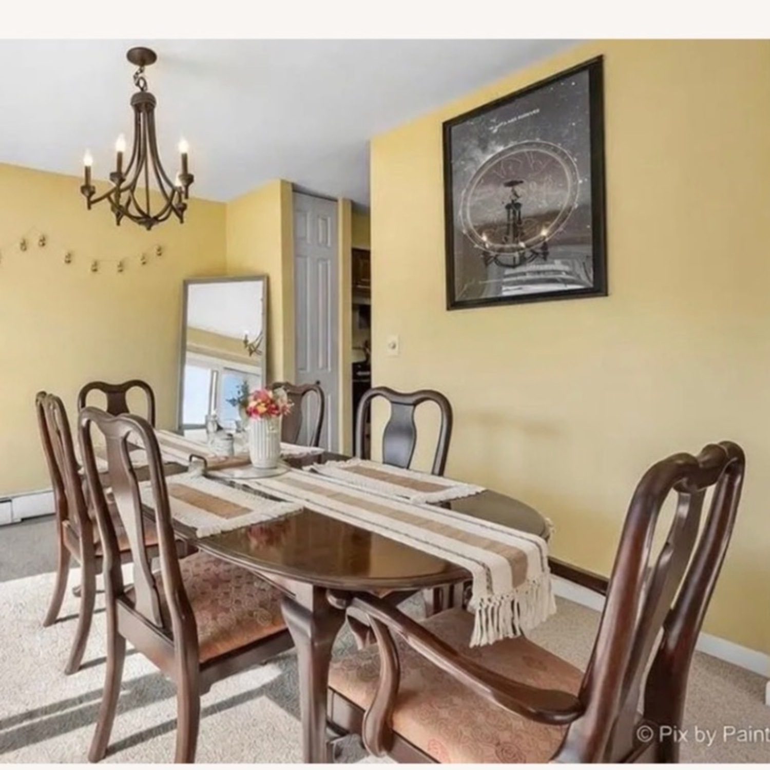 Ethan Allen Dark Brown Wood Dining Table - image-3