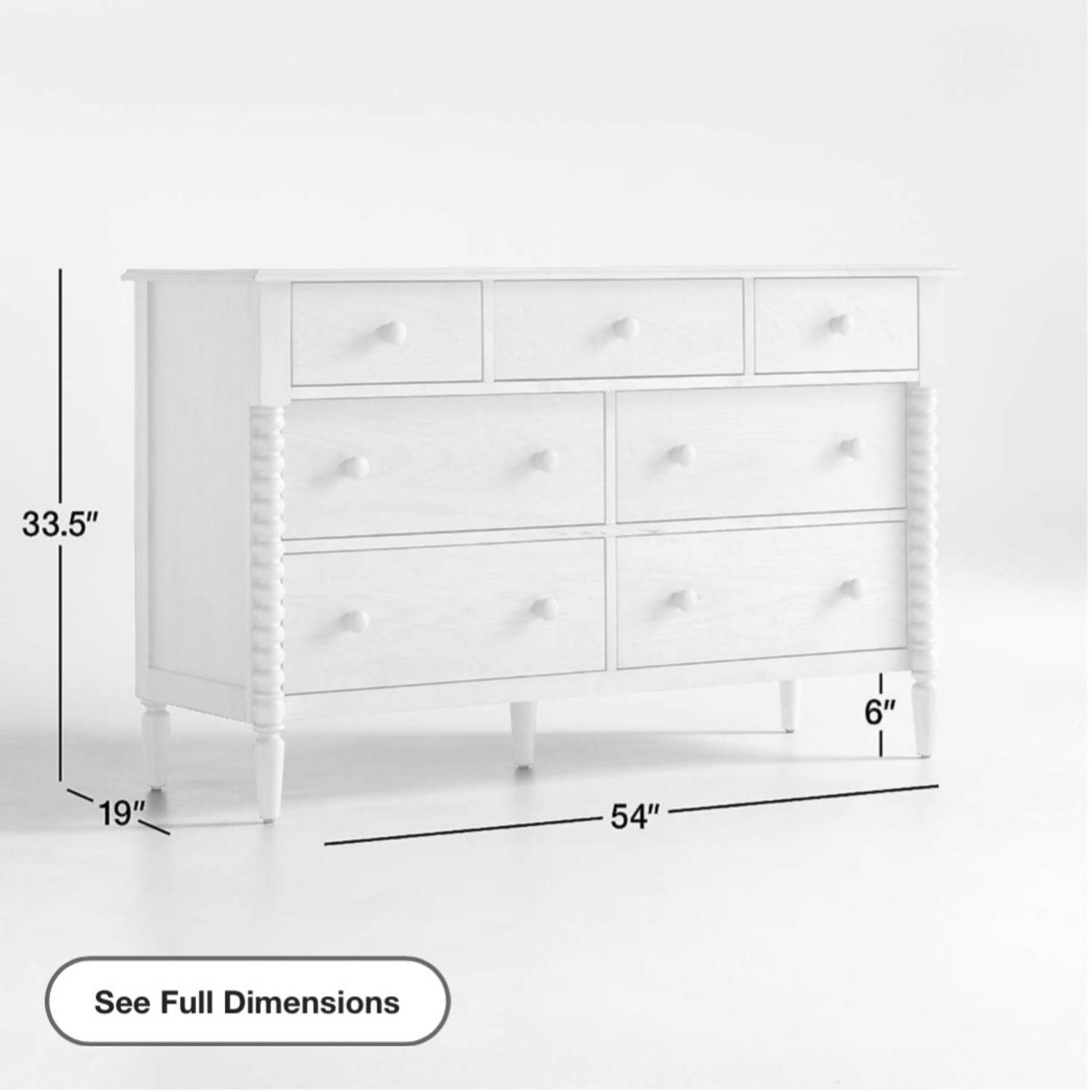 Crate & Barrel Jenny Lind Dresser - 7 Drawer  - image-2