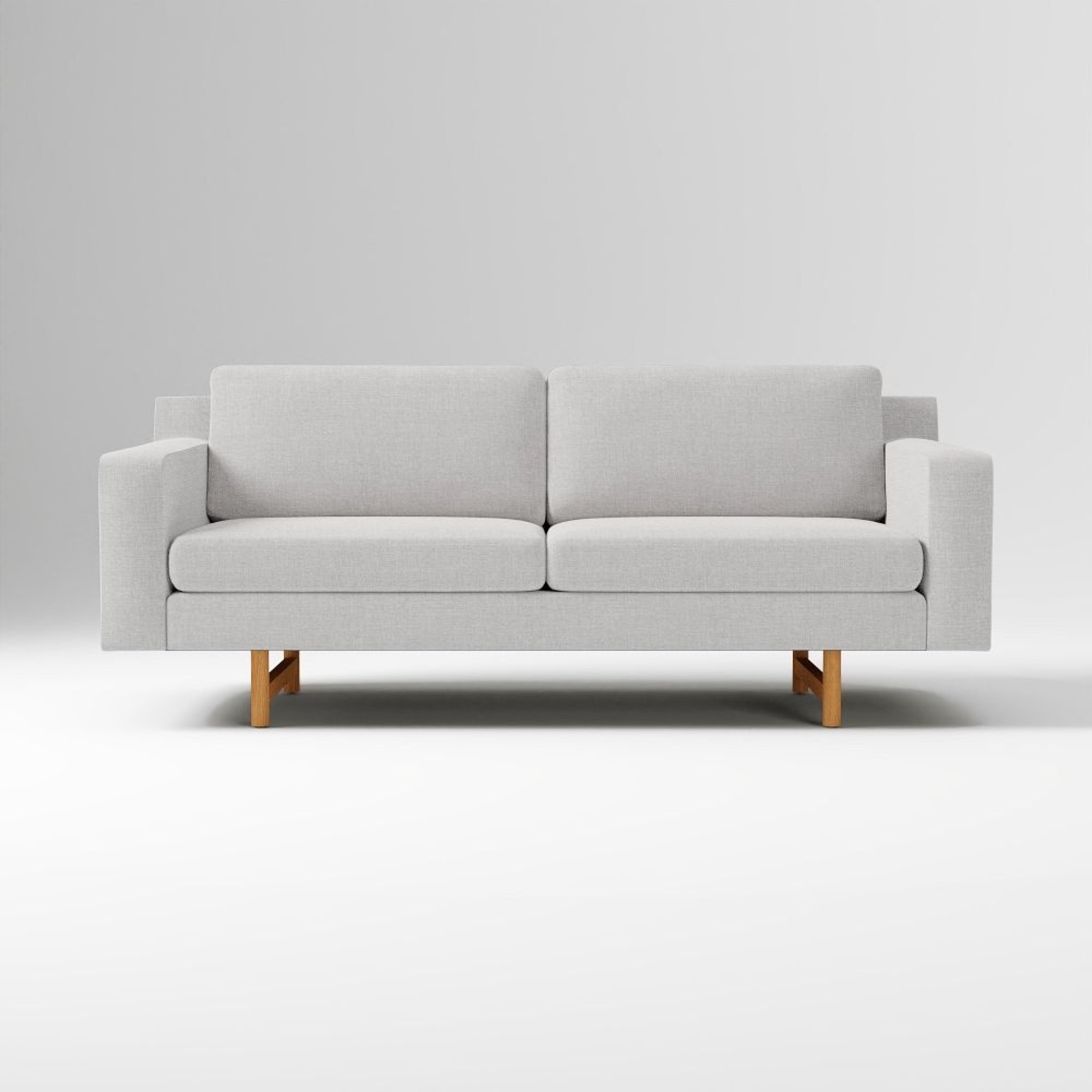 West Elm Deco Weave Pearl Grey Eddy Sofa - image-4
