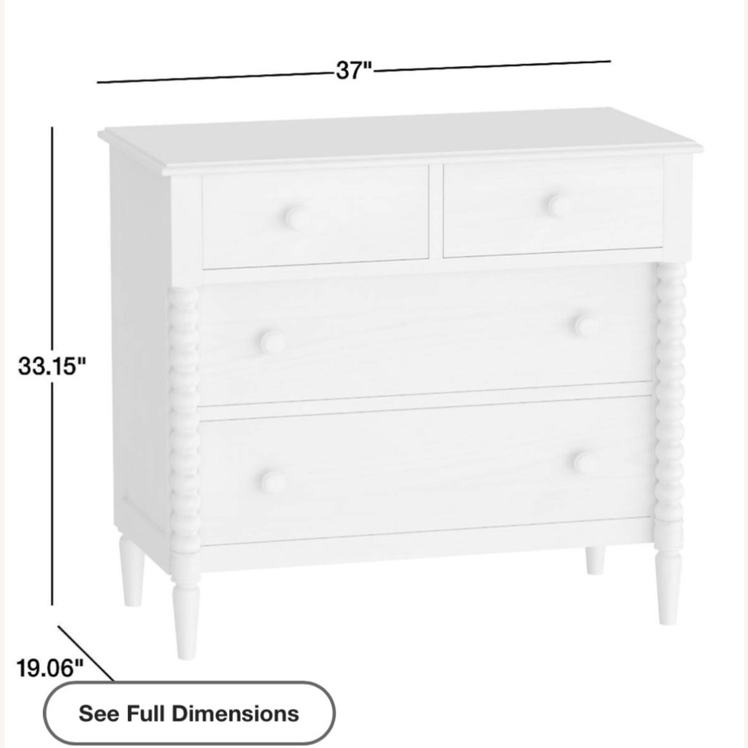 Crate & Barrel Jenny Lind 4 Drawer Dresser - image-3