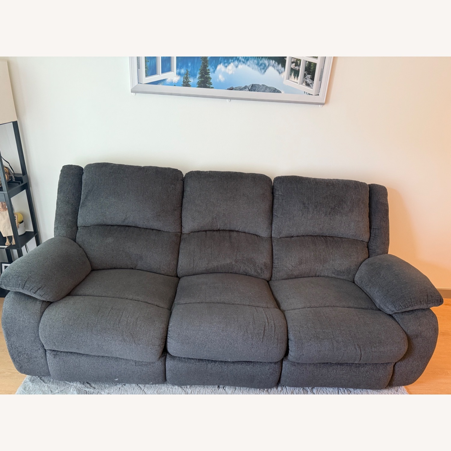 Ashley Furniture Dark Gray Fabric 3+ Seater Sofa - image-3