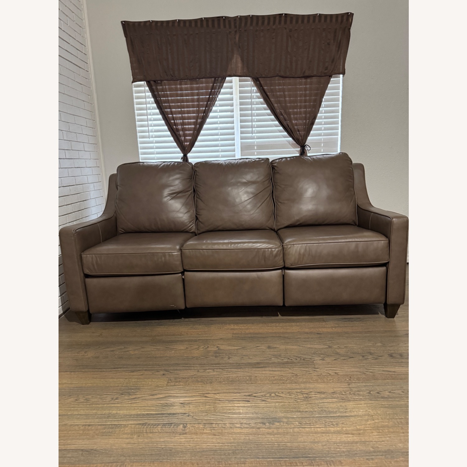 Bassett Dark Brown Leather 3+ Seater Sofa - image-7