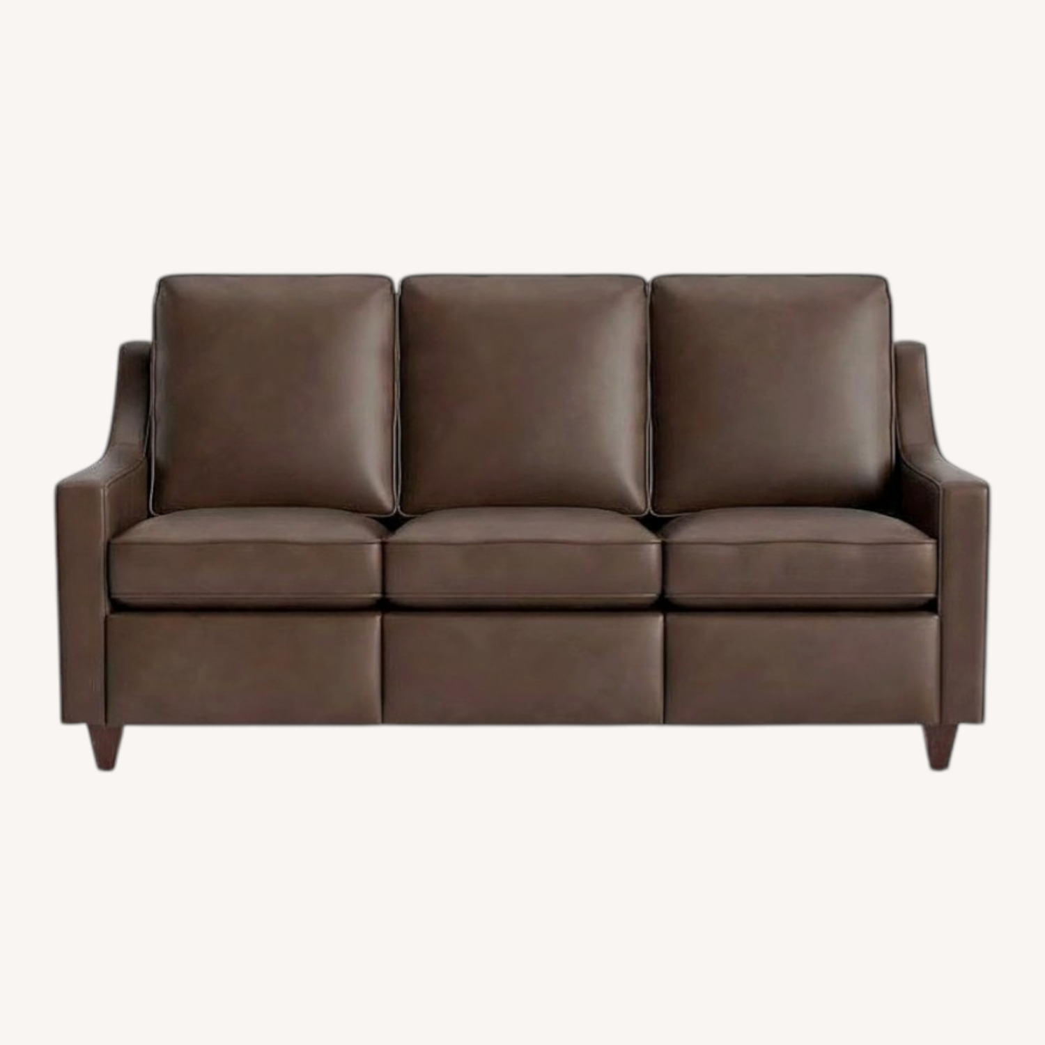 Bassett Dark Brown Leather 3+ Seater Sofa - image-0