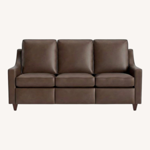Used Bassett Dark Brown Leather 3+ Seater Sofa for sale on AptDeco
