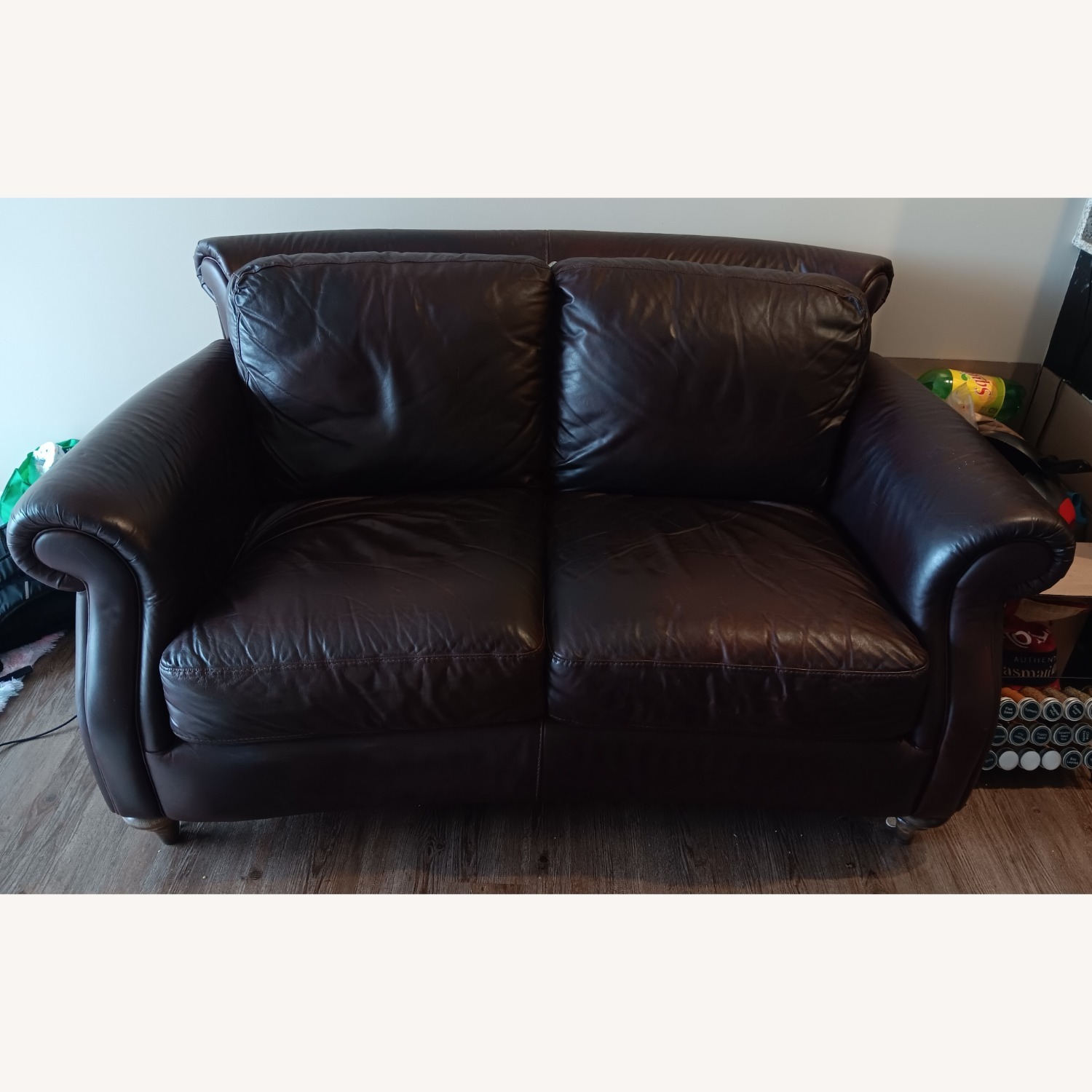 Leathercraft Furniture Dark Brown 2 Seater Sofa - image-1
