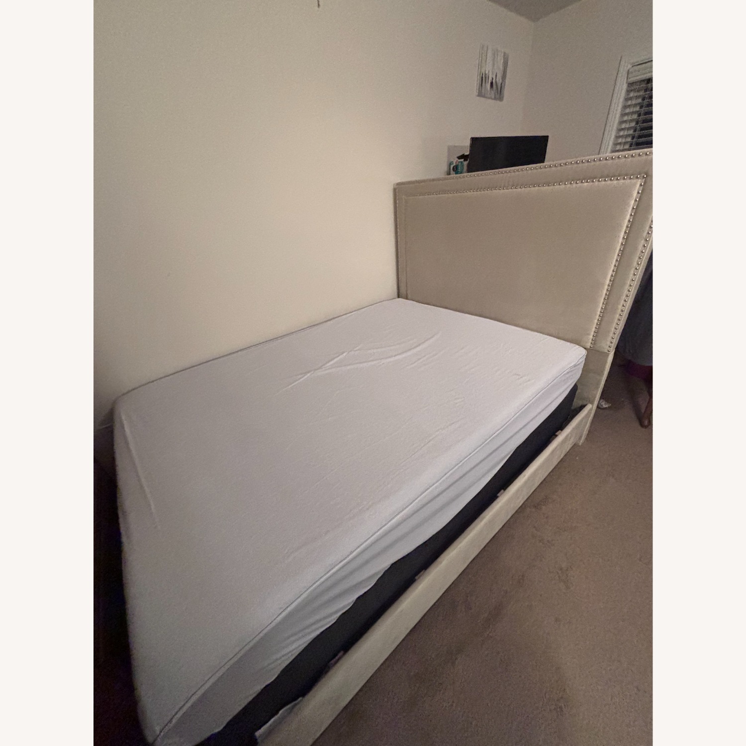 Bob's Discount Furniture Natural Fabric Full Bed - image-3