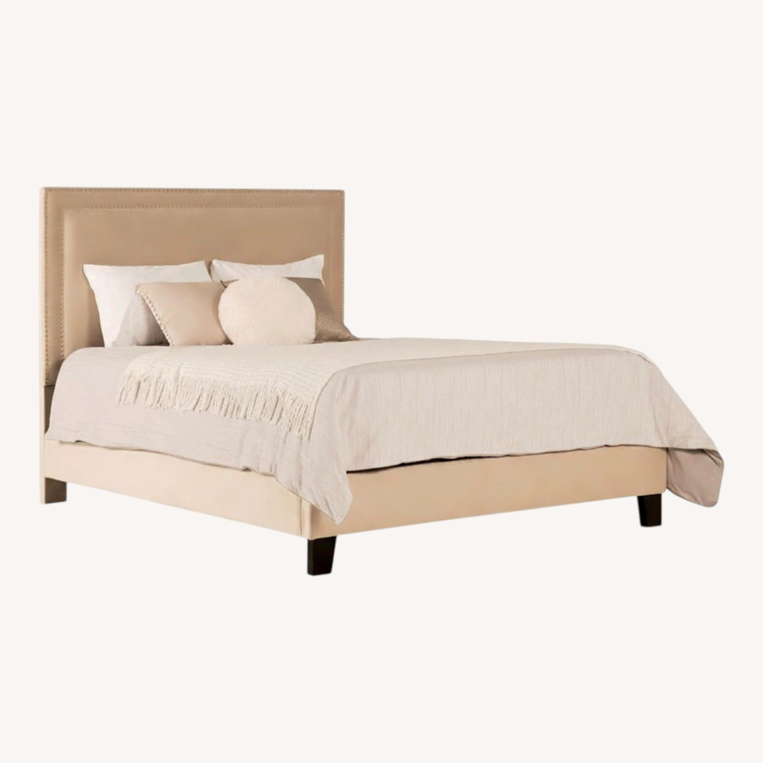 Bob's Discount Furniture Natural Fabric Full Bed - image-0