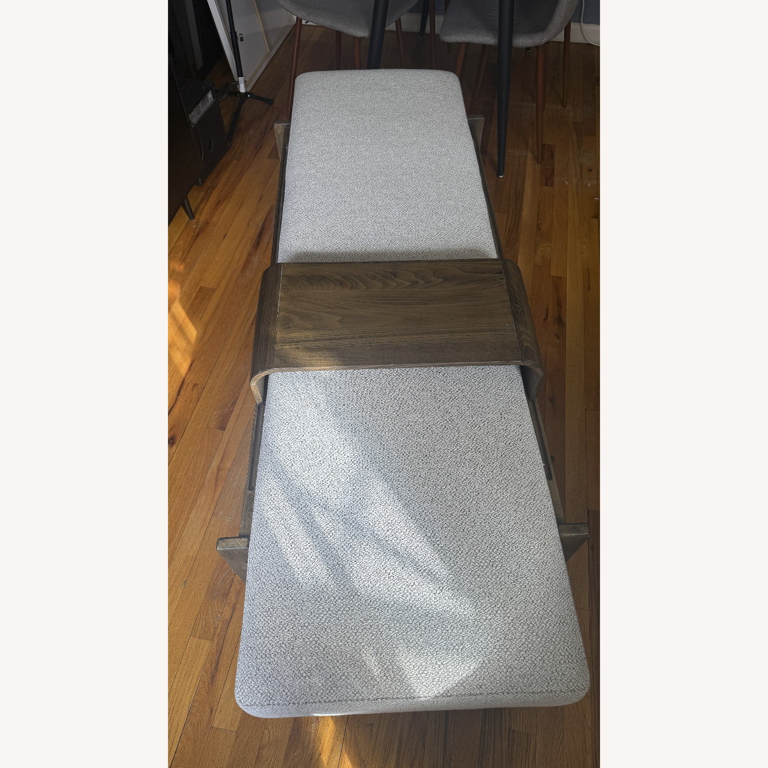 Four Hands Fawkes Bench Light Gray Fabric Bench - image-3