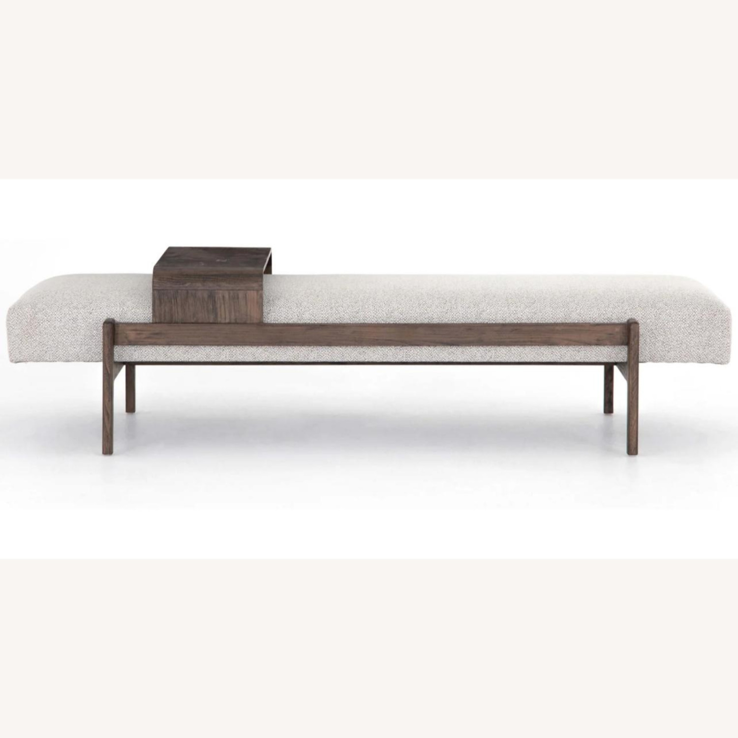 Four Hands Fawkes Bench Light Gray Fabric Bench - image-6