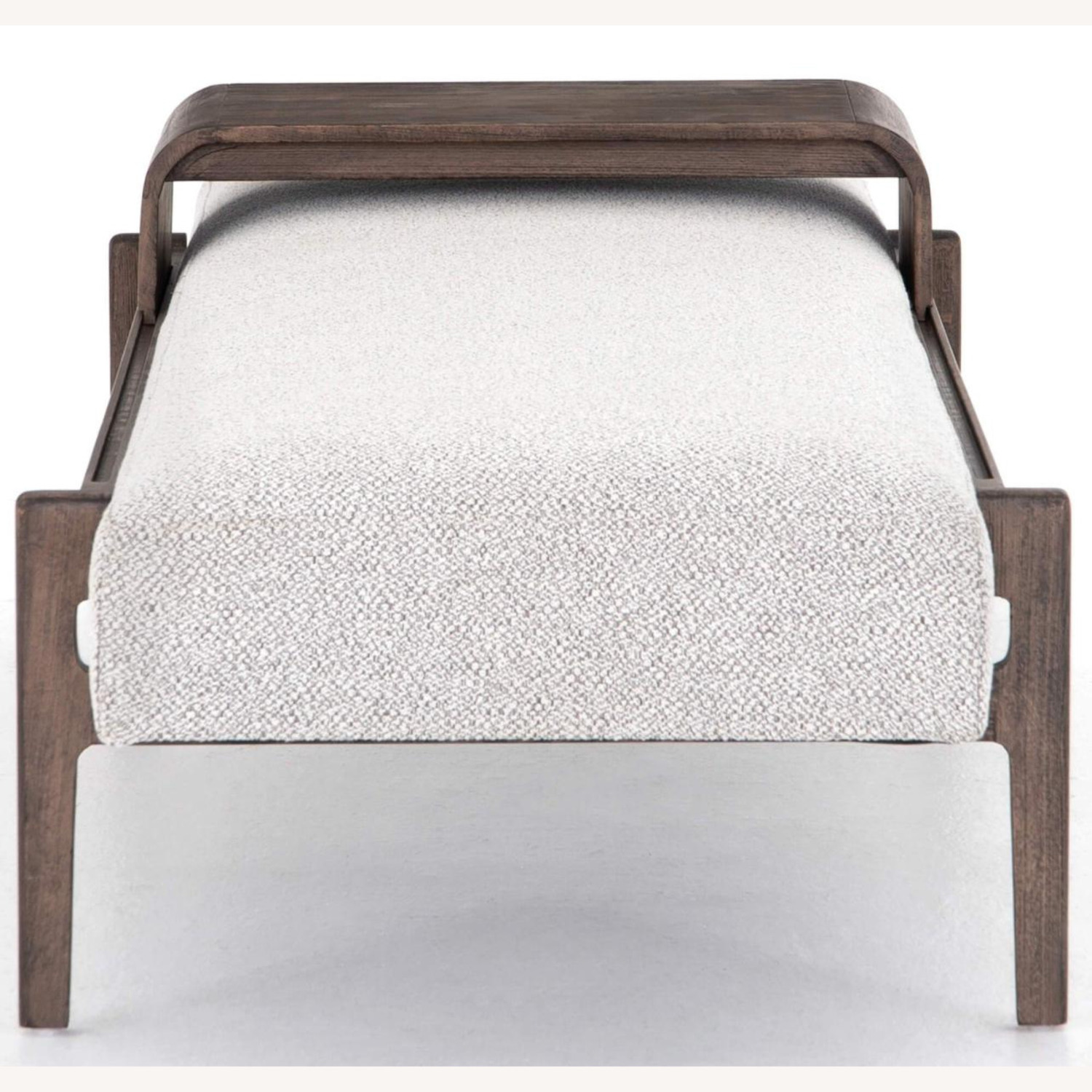 Four Hands Fawkes Bench Light Gray Fabric Bench - image-5