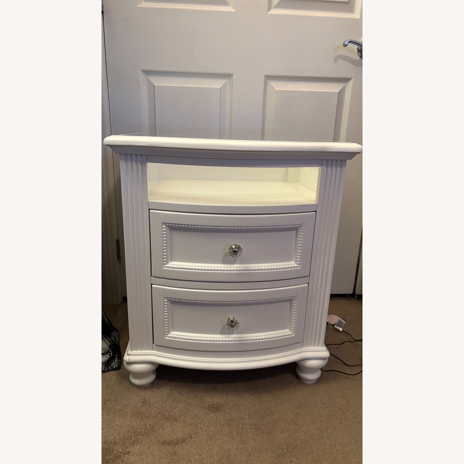 Bob's Discount White Wood Nightstand - image-1