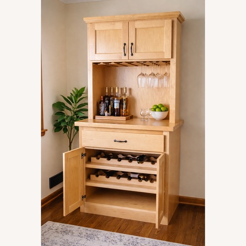 Used Modern Bar Cabinet with Stemware Storage  for sale on AptDeco