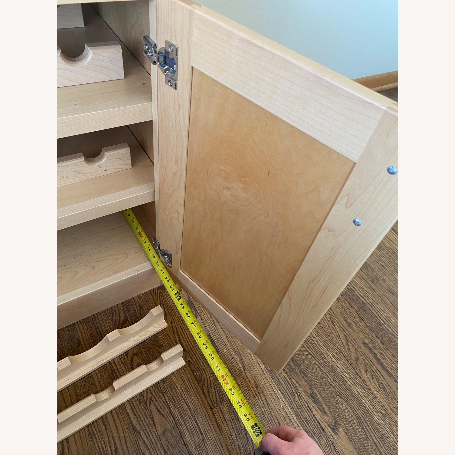 Modern Bar Cabinet with Stemware Storage - image-14