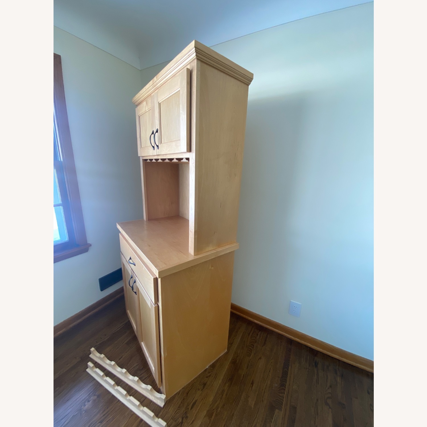 Modern Bar Cabinet with Stemware Storage - image-4