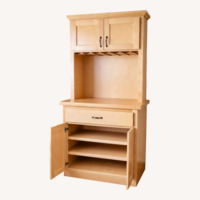 Modern Bar Cabinet with Stemware Storage 