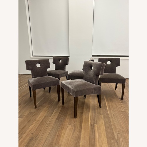 Used Vintage/Antique Purple Fabric Dining Chairs for sale on AptDeco